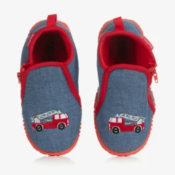 Blue Fire Engine Slippers
