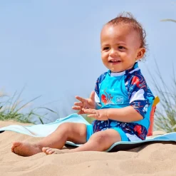 Blue Happy Nappy Baby Sun Suit (UPF50+)