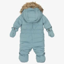 Blue Hooded Baby Snowsuit