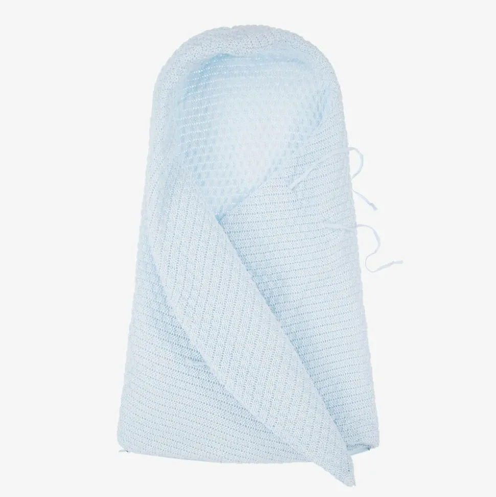 Blue Knit Cotton Baby Nest (75cm)