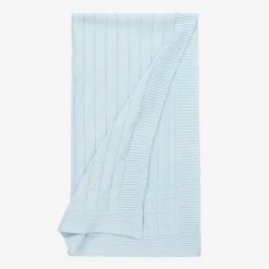 Blue Knitted Cotton Blanket (96cm)