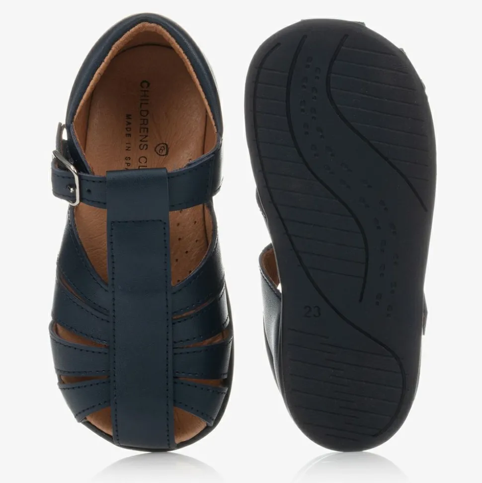 Blue Leather Sandals