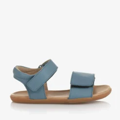 Blue Leather Sandals