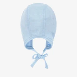 Blue Merino Wool Bonnet