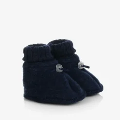 Blue Merino Wool Booties
