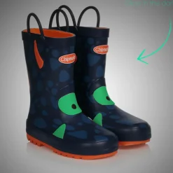 Blue Monster Glow In The Dark Rain Boots