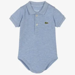 Blue Organic Cotton Polo Bodysuit