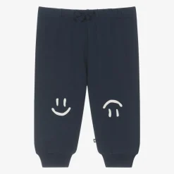 Blue Organic Cotton Smile Joggers
