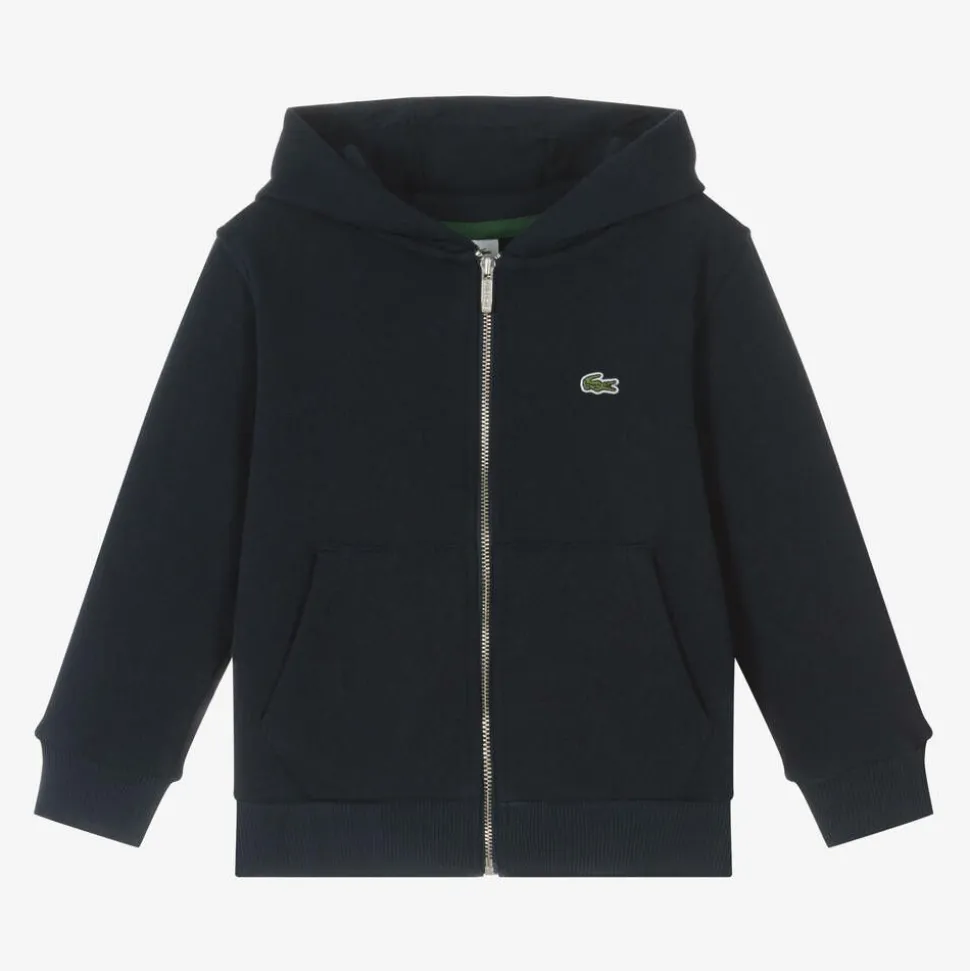 Blue Organic Cotton Zip-Up Hoodie