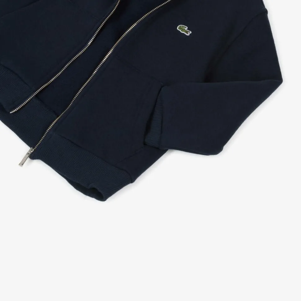 Blue Organic Cotton Zip-Up Hoodie
