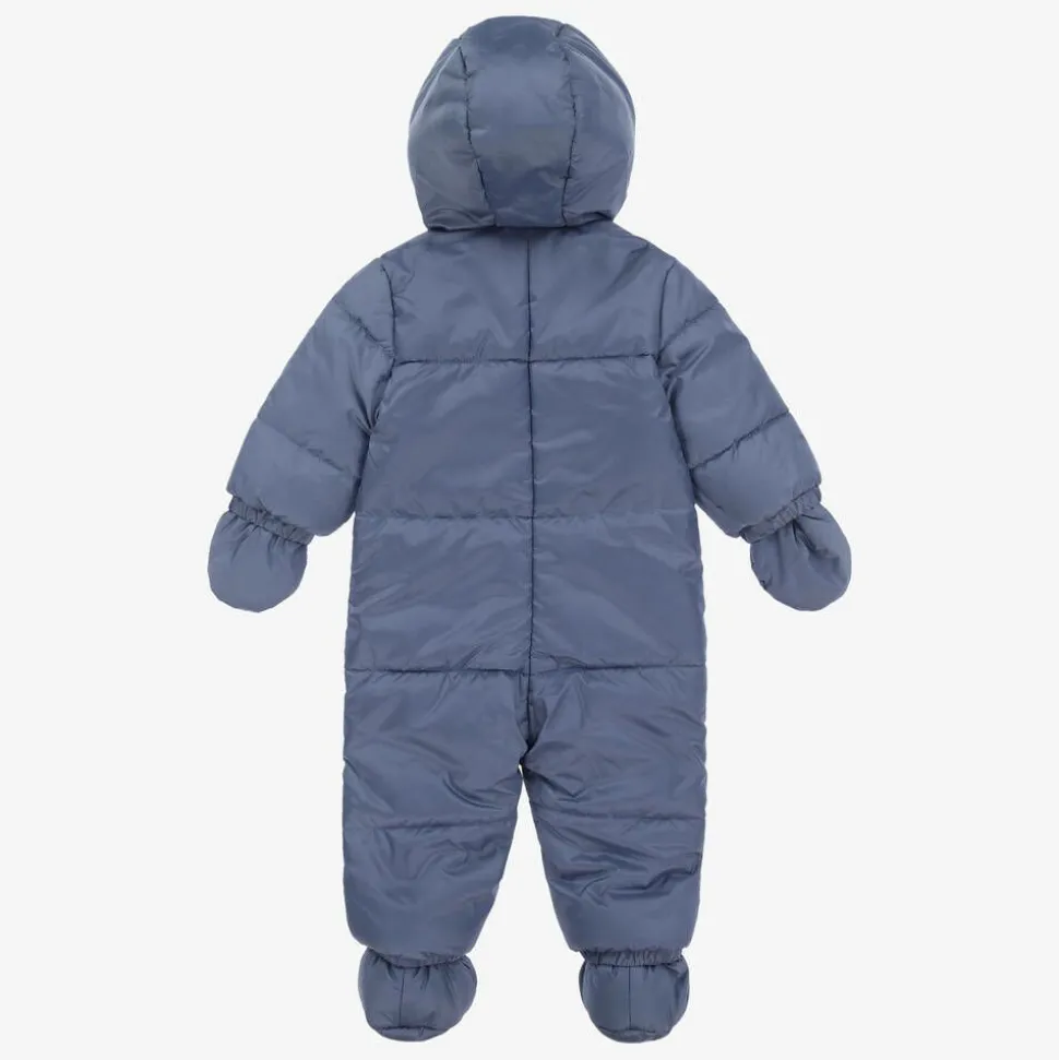 Blue Padded Baby Snowsuit