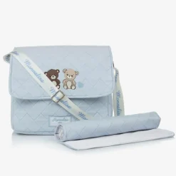 Blue Quilted Cotton Changing Bag (33cm)