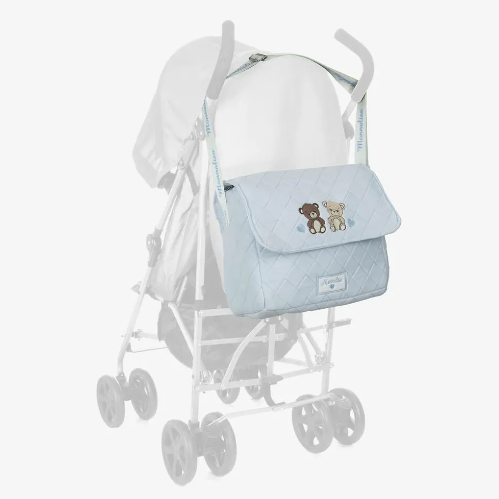 Blue Quilted Cotton Changing Bag (33cm)