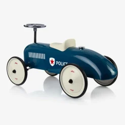 Blue Ride-On Vintage Police Car (75cm)