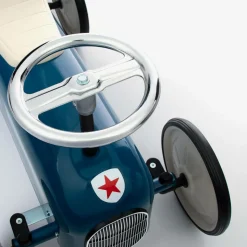 Blue Ride-On Vintage Police Car (75cm)