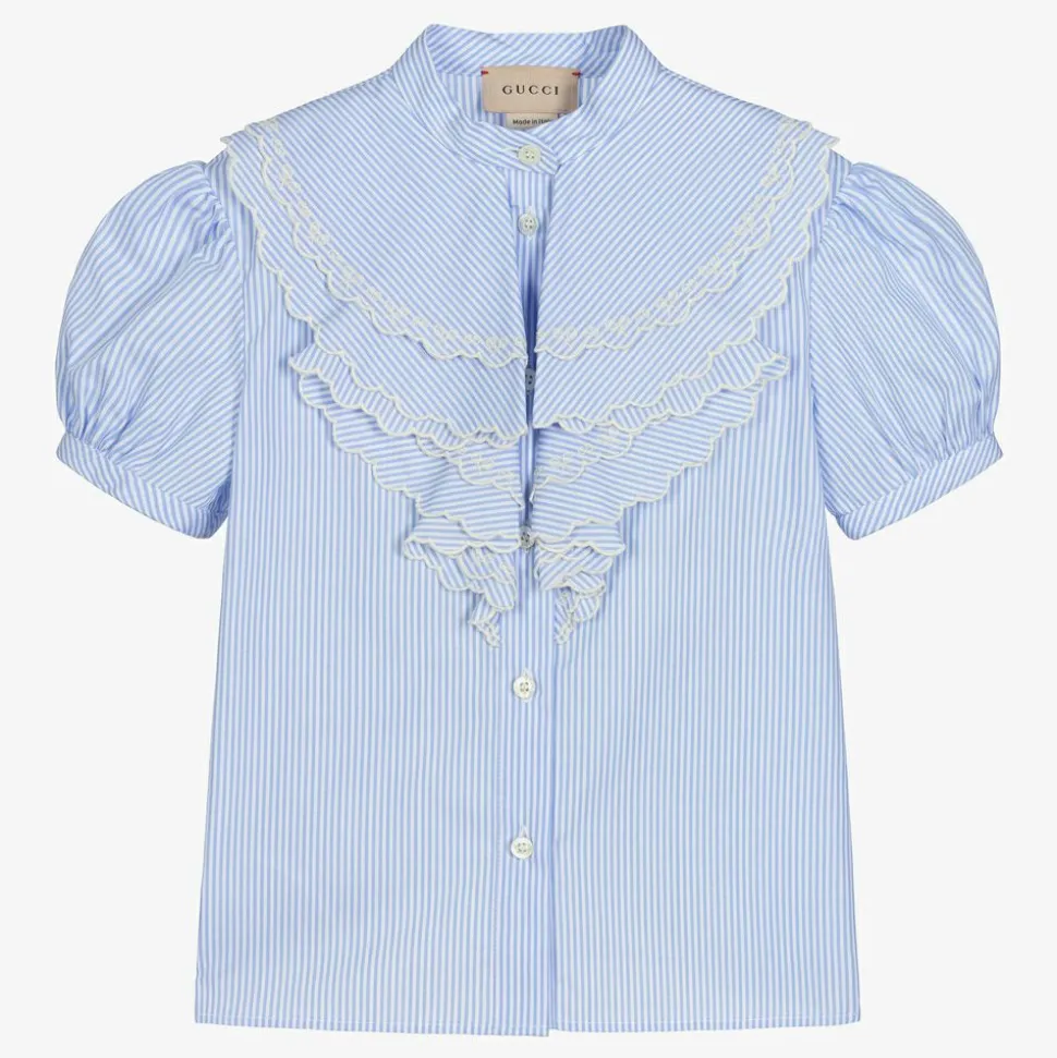 Blue Stripe Cotton Blouse