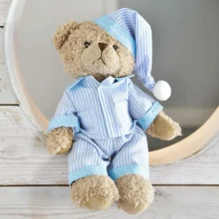 Blue Stripe Pyjama Teddy Bear (34cm)
