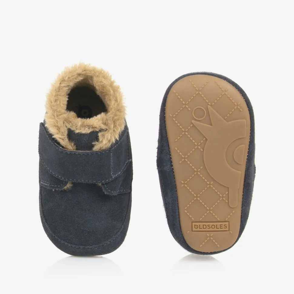 Blue Suede Leather First Walker Shoes
