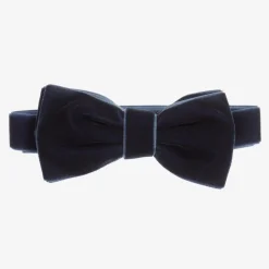 Blue Velvet Bow Tie (10cm)