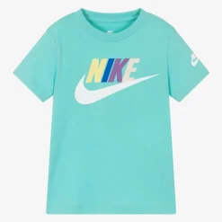 Boys Aqua Green Cotton T-Shirt