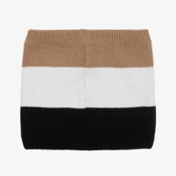Boys Beige & Black Knitted Snood