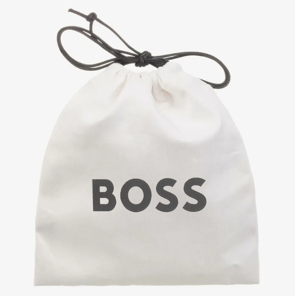 Boys Beige & Black Woven Belt