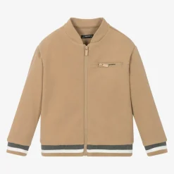 Boys Beige Bomber Jacket
