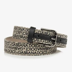 Boys Beige Canvas Belt