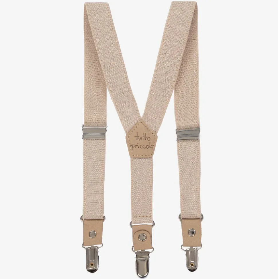 Boys Beige Clip-On Braces