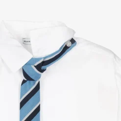 Boys Beige Cotton & Linen Suit