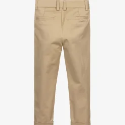 Boys Beige Cotton Chino Trousers