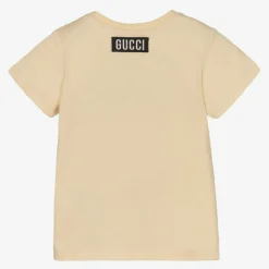 Boys Beige Cotton T-Shirt