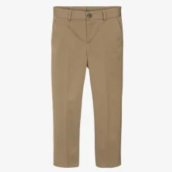 Boys Beige Gabardine Trousers