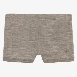 Boys Beige Merino Wool Boxer Shorts