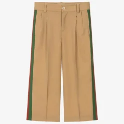 Boys Beige Wool Trousers