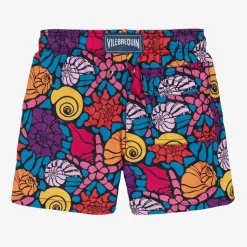 Boys Black & Blue Seashell Swim Shorts
