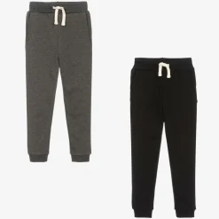 Boys Black & Grey Organic Joggers (2 Pack)