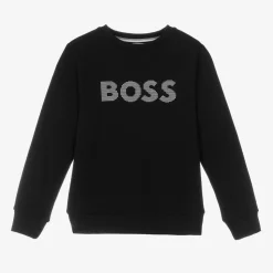 Boys Black Cotton Sweatshirt