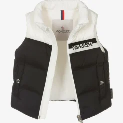 Boys Black Down Padded Gilet