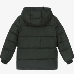 Boys Black Hooded Puffer Jacket