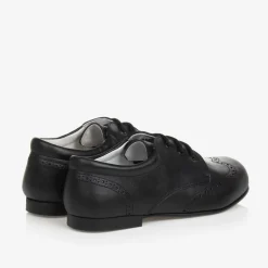 Boys Black Leather Brogues