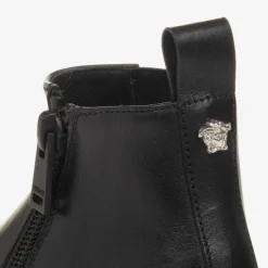 Boys Black Leather Chelsea Boots