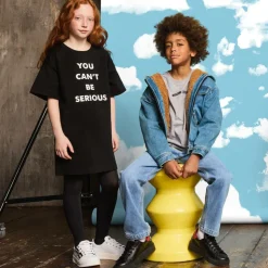 Boys Black Leather Lace-Up Trainers