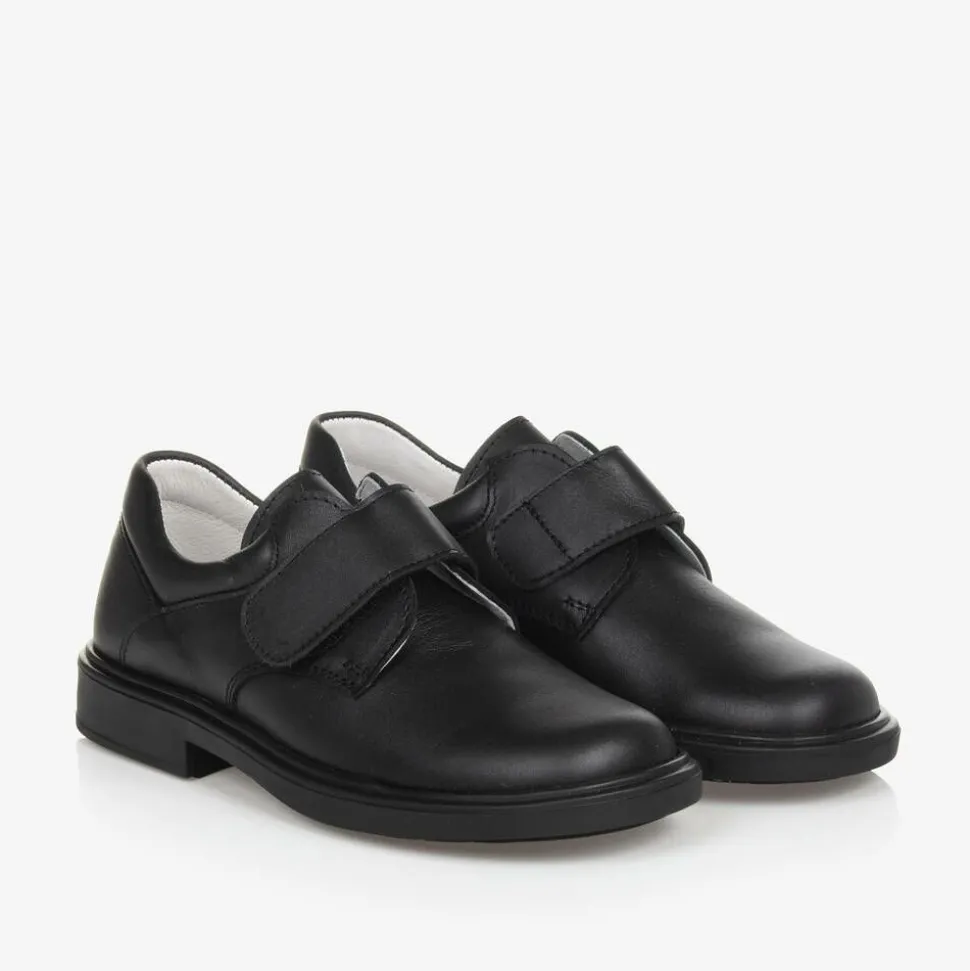 Boys Black Leather Shoes