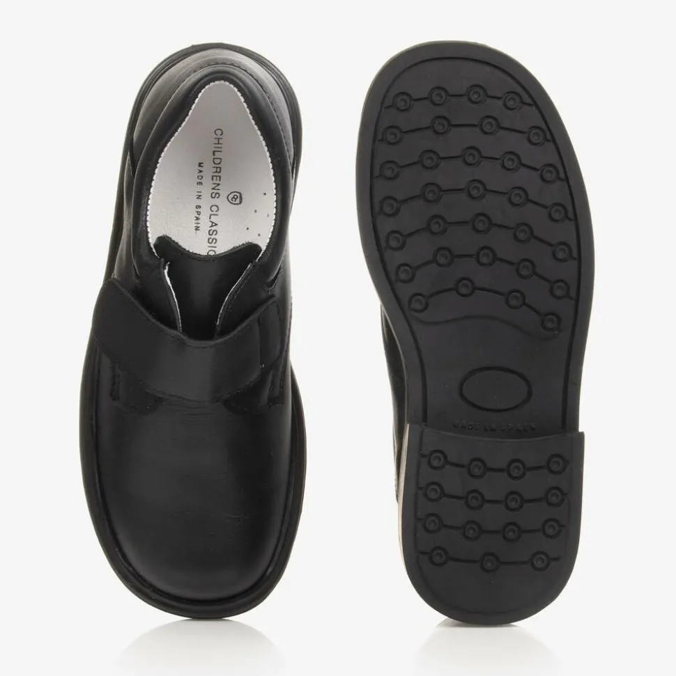 Boys Black Leather Shoes