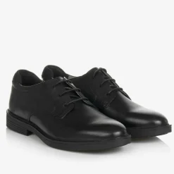 Boys Black Leather Shoes