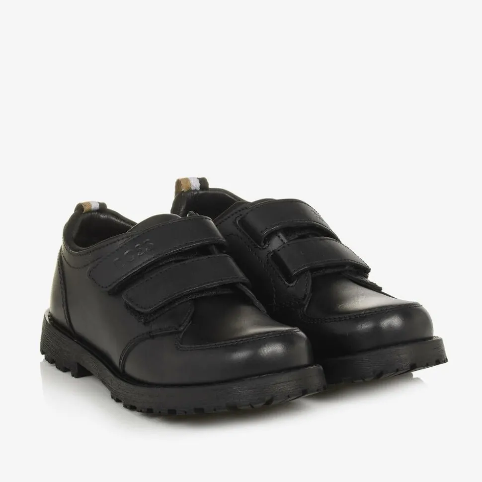 Boys Black Leather Shoes
