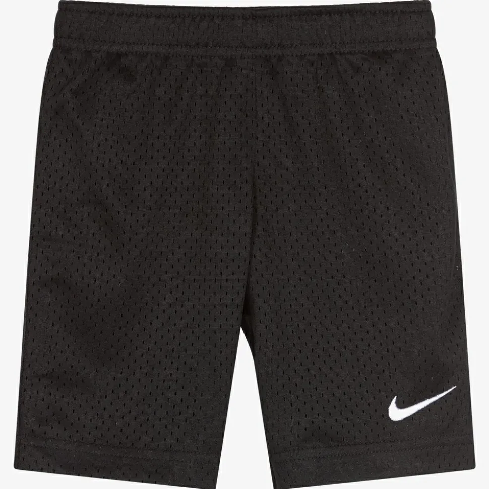 Boys Black Logo Sports Shorts