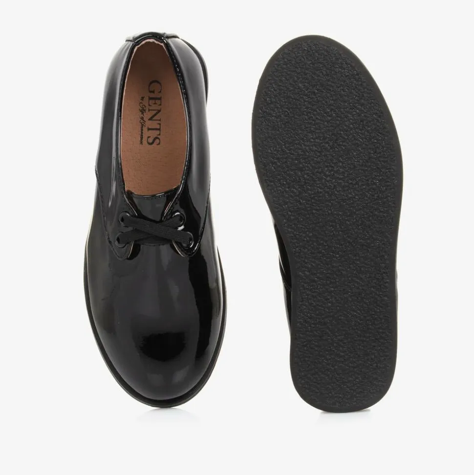 Boys Black Patent Leather Shoes