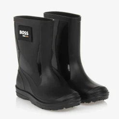 Boys Black Rain Boots